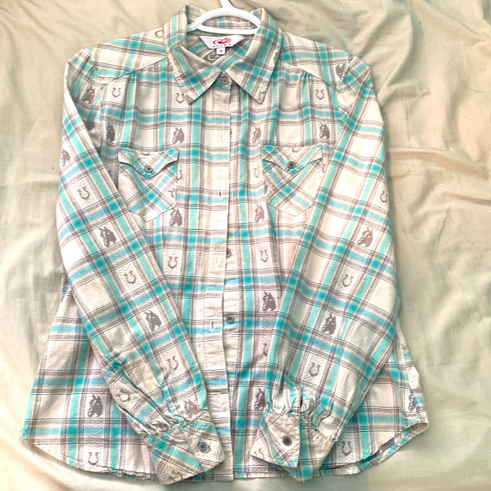 Roper Horse Print Button Up Shirt